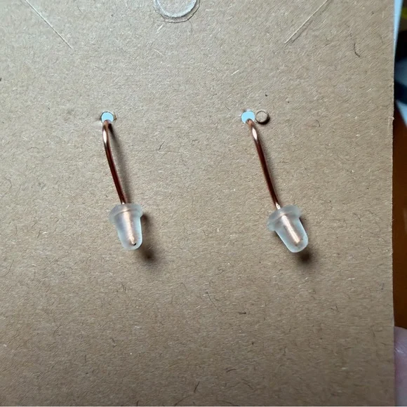 Black Onyx and rainbow fluorite earrings copper handmade - Picture 4 of 4